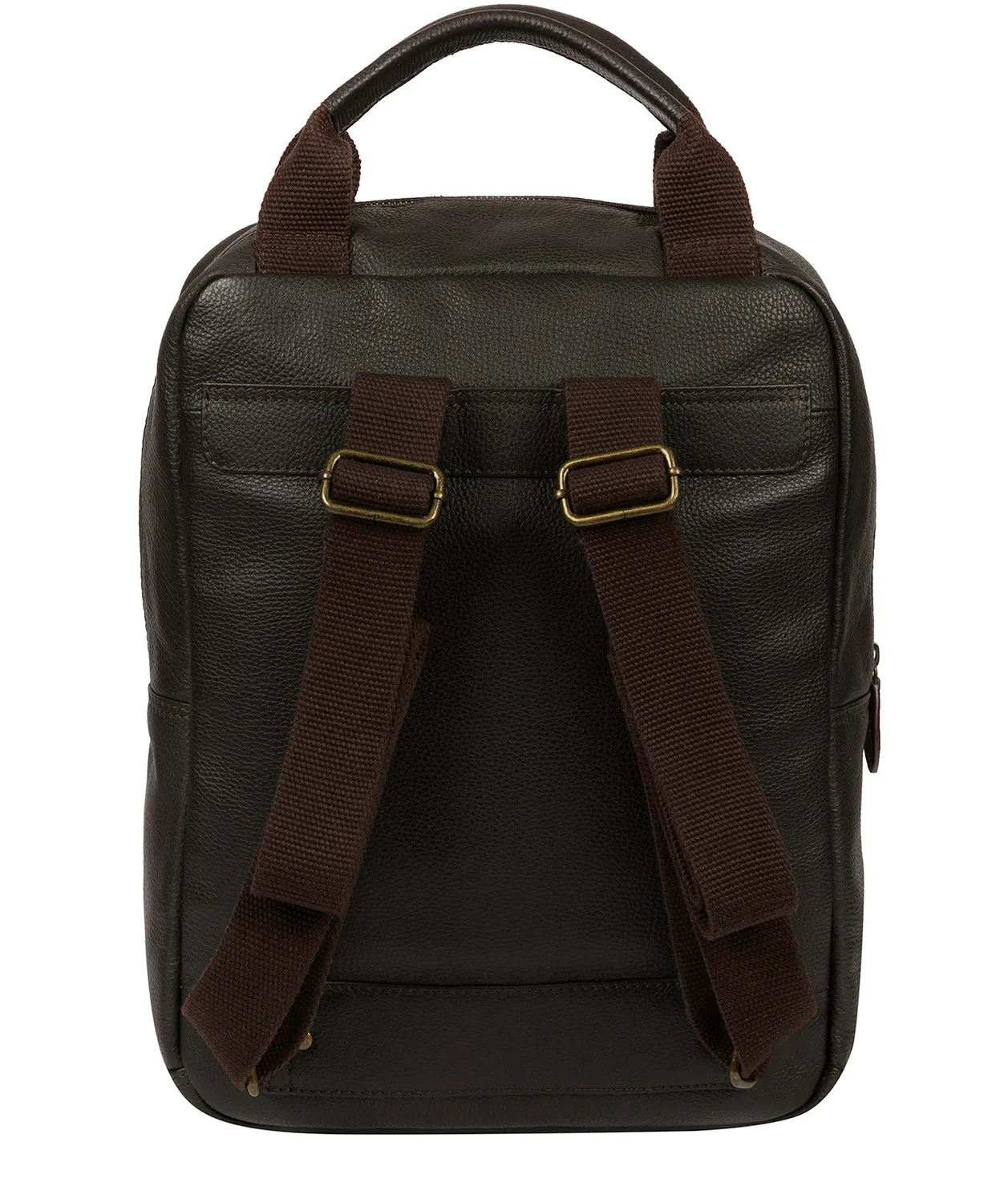 'Alps' Brown Leather Backpack