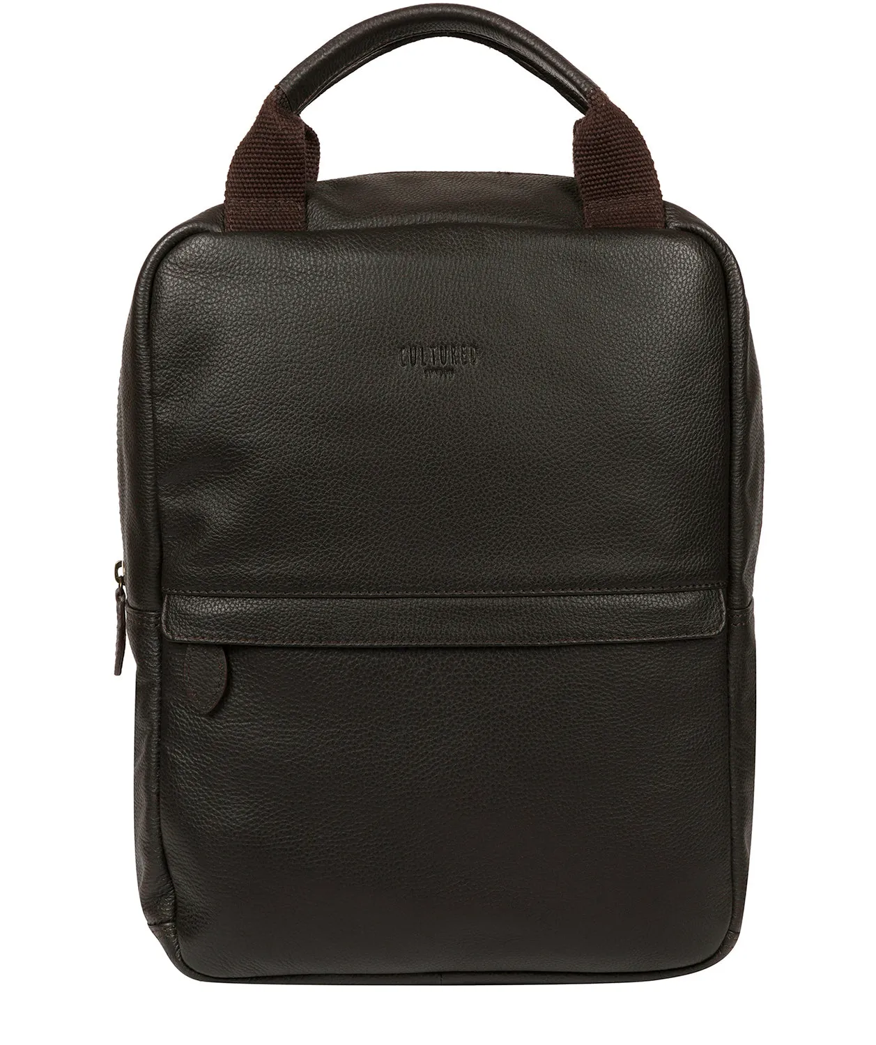 'Alps' Brown Leather Backpack