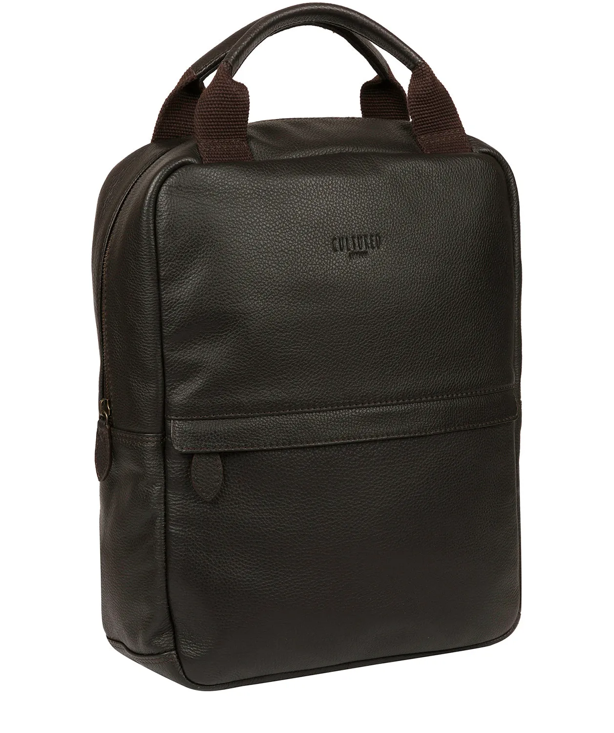 'Alps' Brown Leather Backpack