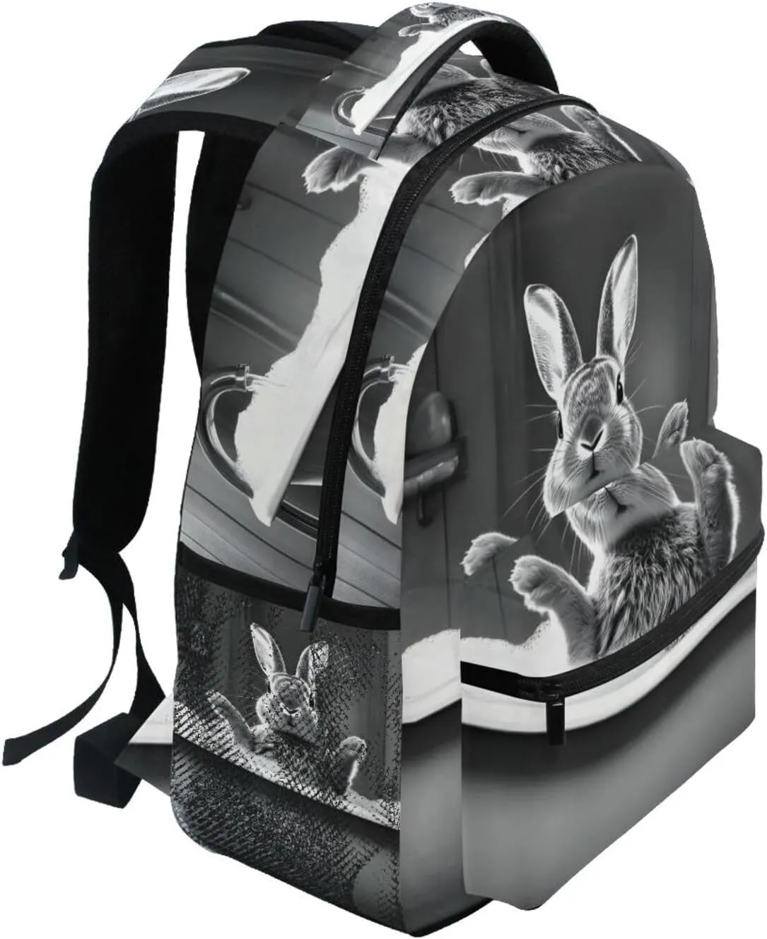 Backpack Bunny Bathtub Funny for School Boys Girls Laptop Travel Backpack Book Bag Daypack 11.4 16 In M