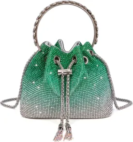 Bling Crystal Rhinestone Purse for Women Sparkly Clutch Handbag Crossbody Bag for Evening Wedding Party Prom