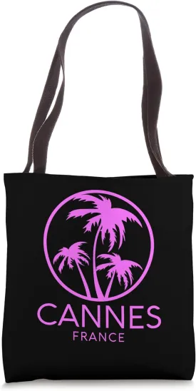 Cannes France French Riviera Nice Paris Beach Palm Trees Tote Bag
