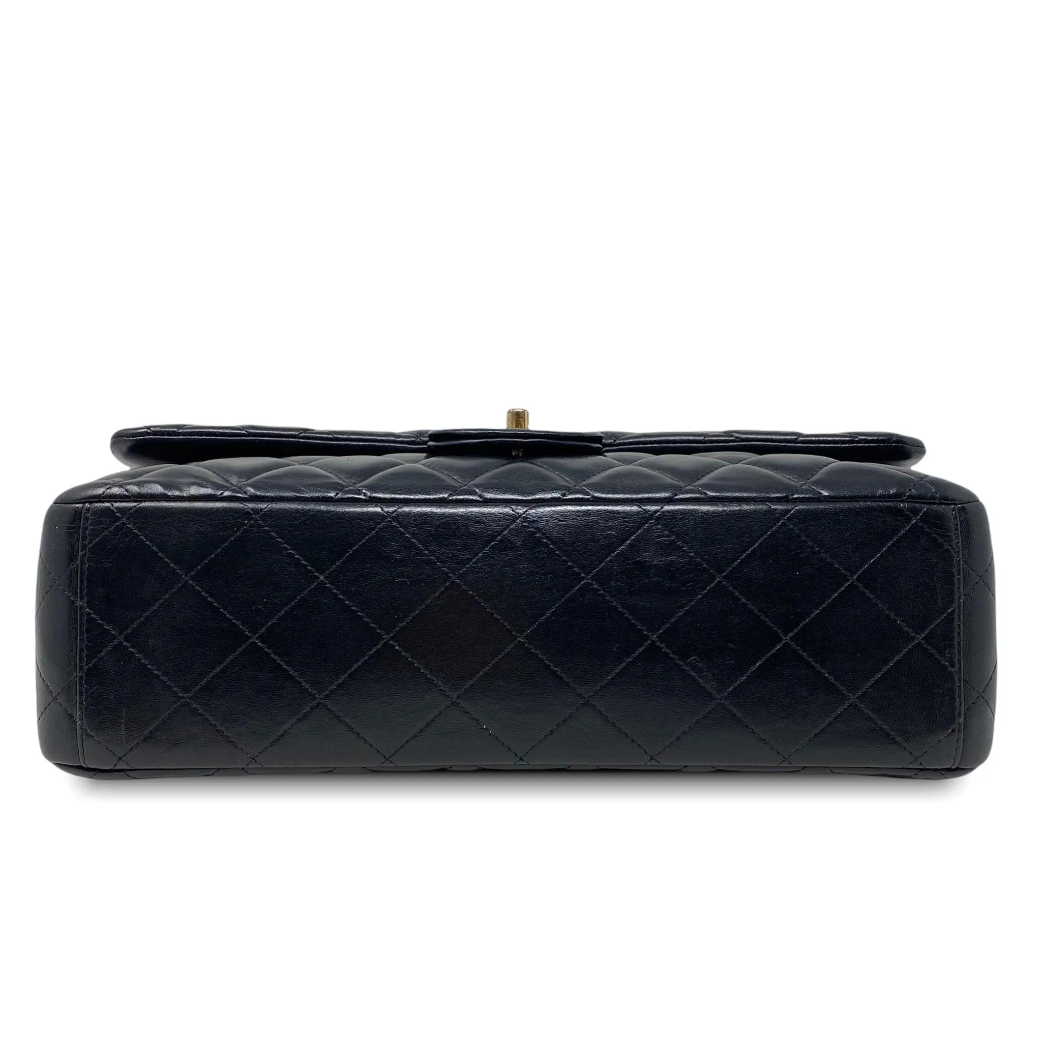 Chanel Black Lambskin Maxi Classic Flap