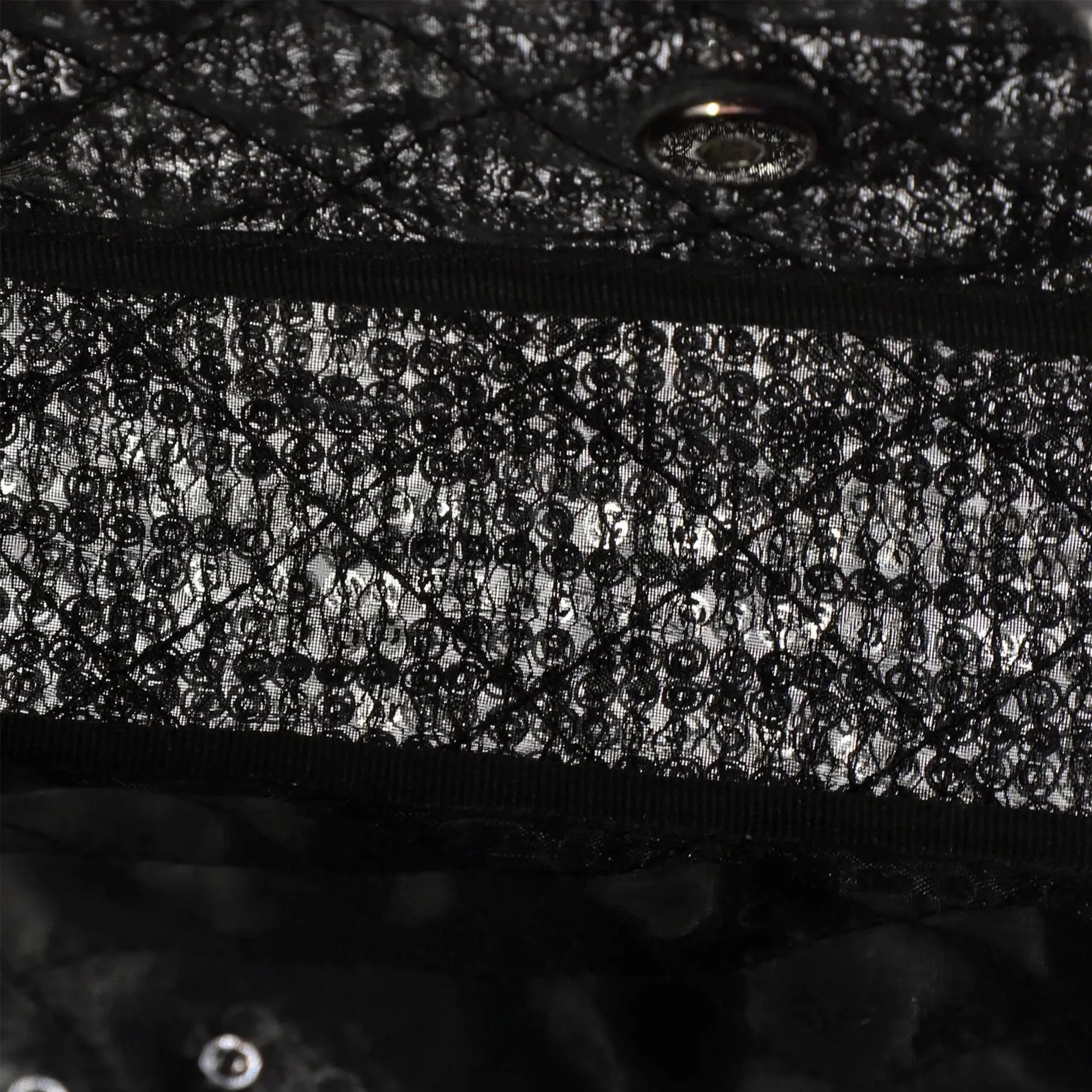 Chanel Classic Flap Hidden Mesh Medium Black Sequins Shoulder Bag