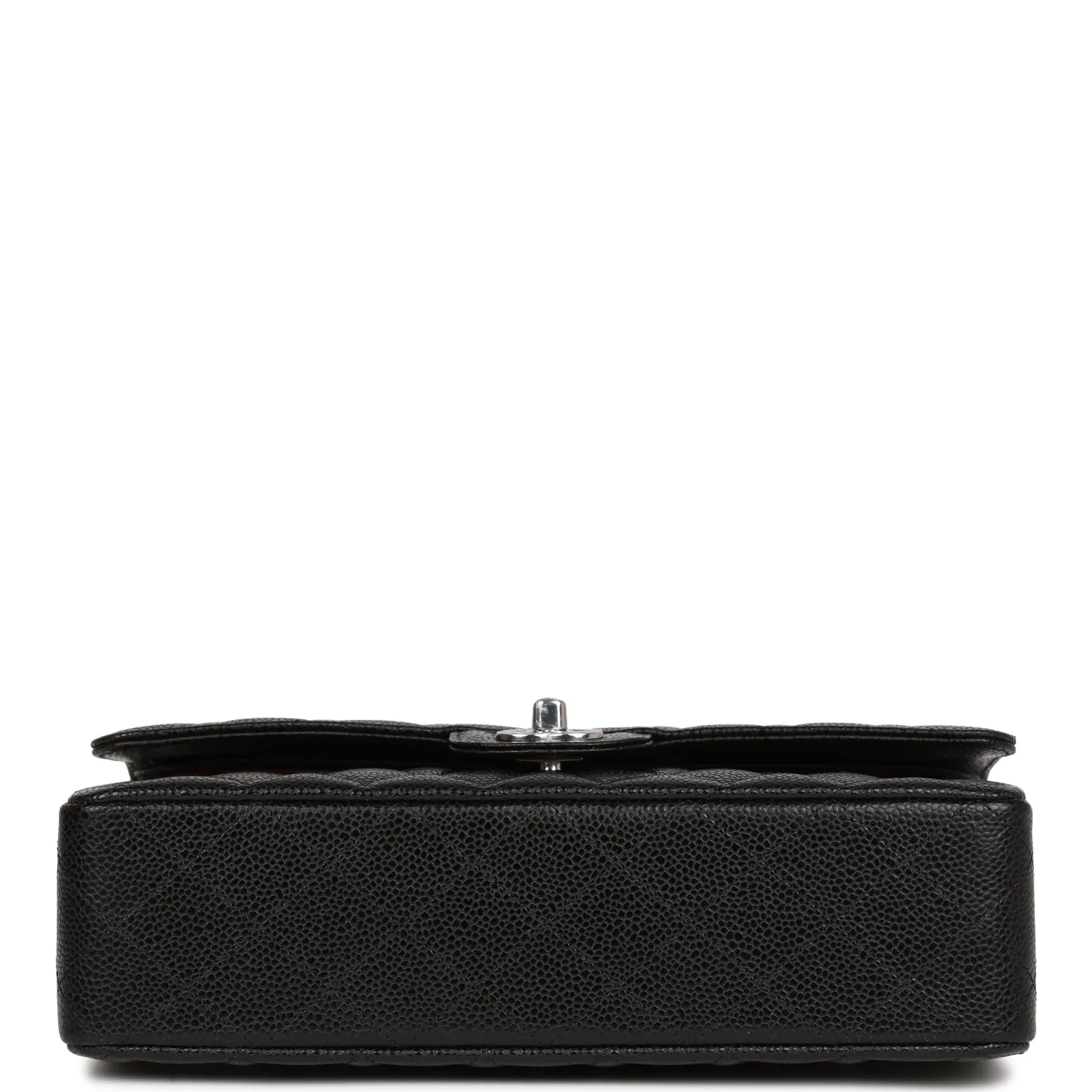 Chanel Medium Classic Double Flap Black Caviar Silver Hardware