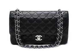 Chanel Rare Black Caviar Medium Classic Double Flap