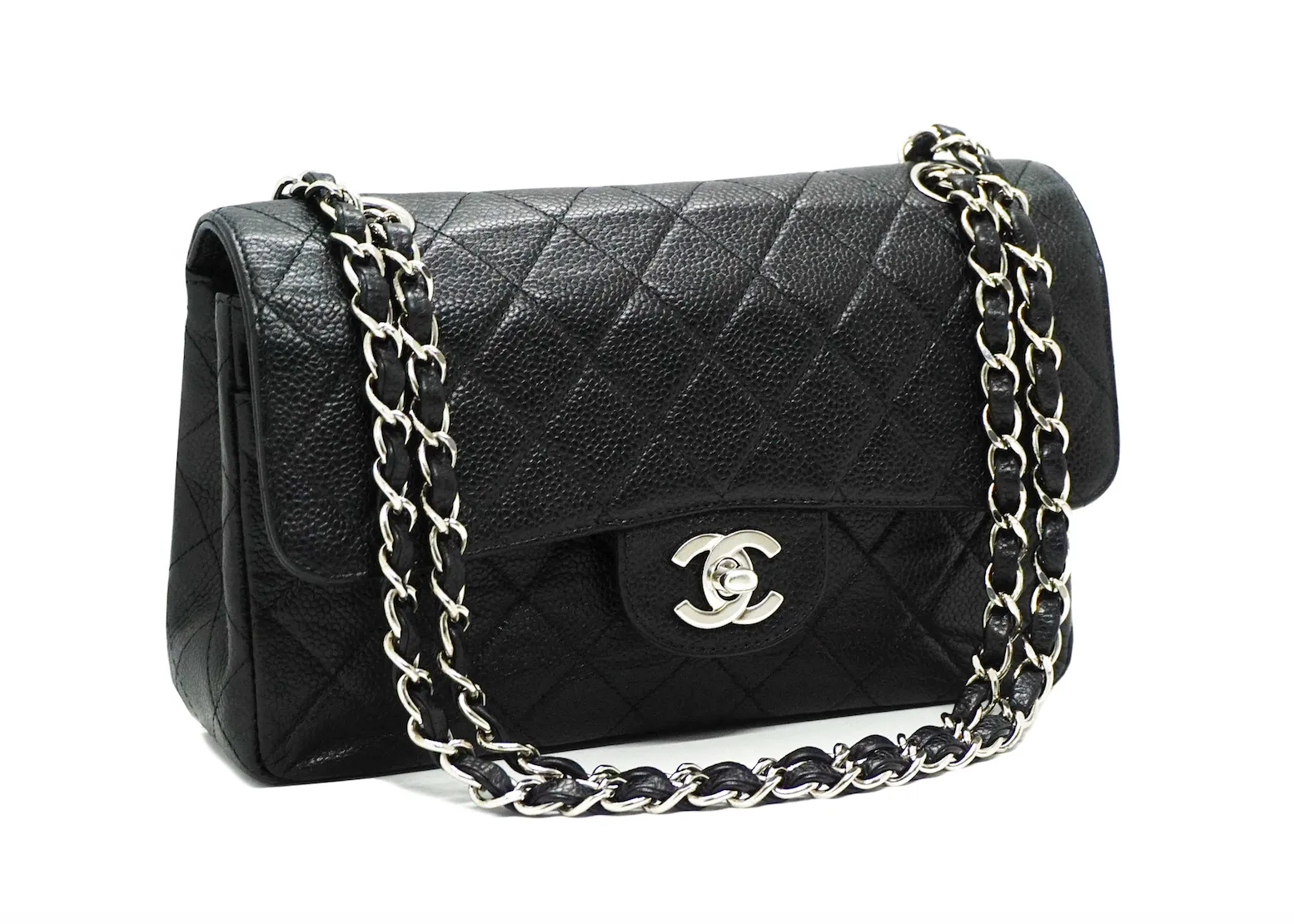 Chanel Rare Black Caviar Small Classic Double Flap
