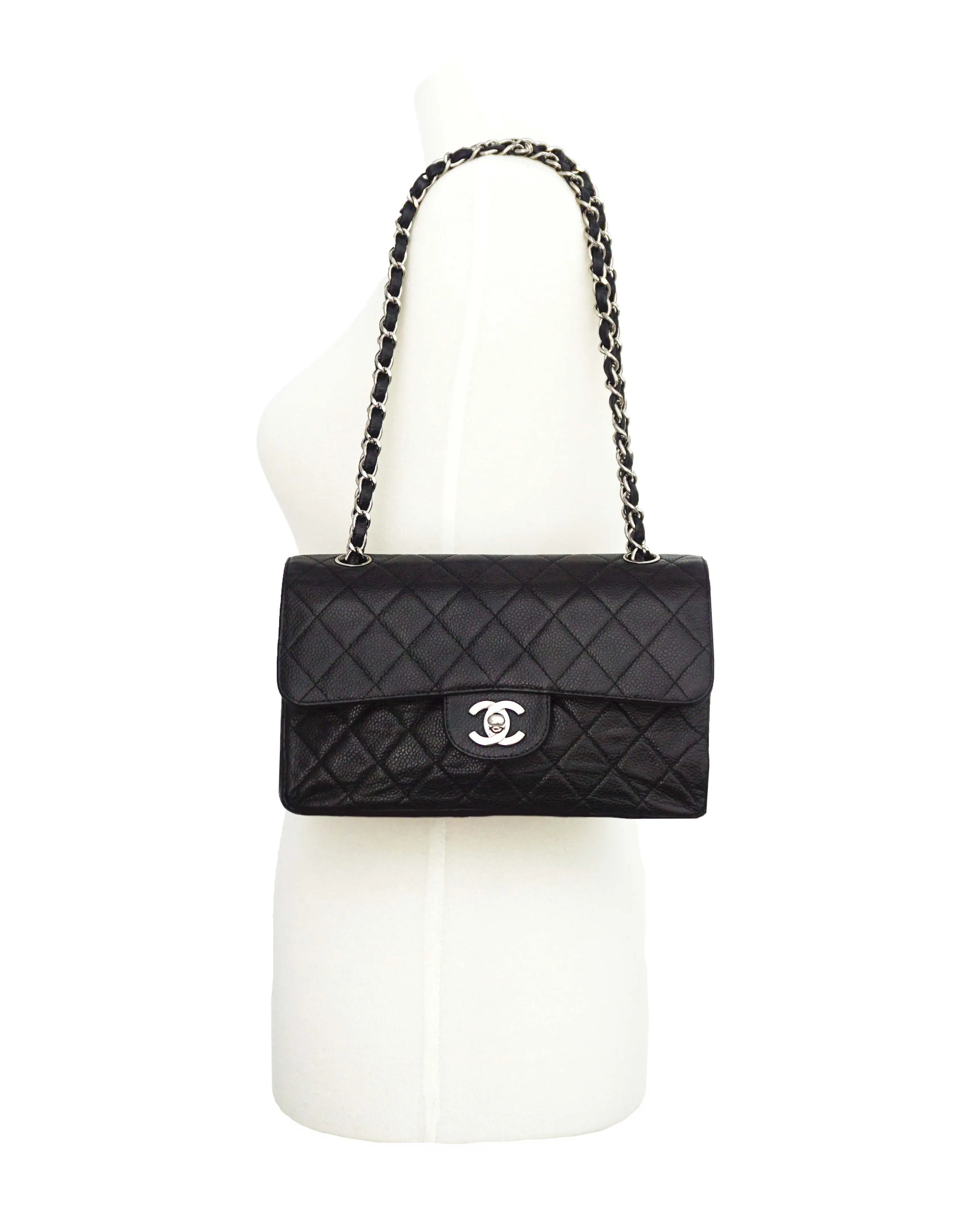 Chanel Rare Black Caviar Small Classic Double Flap