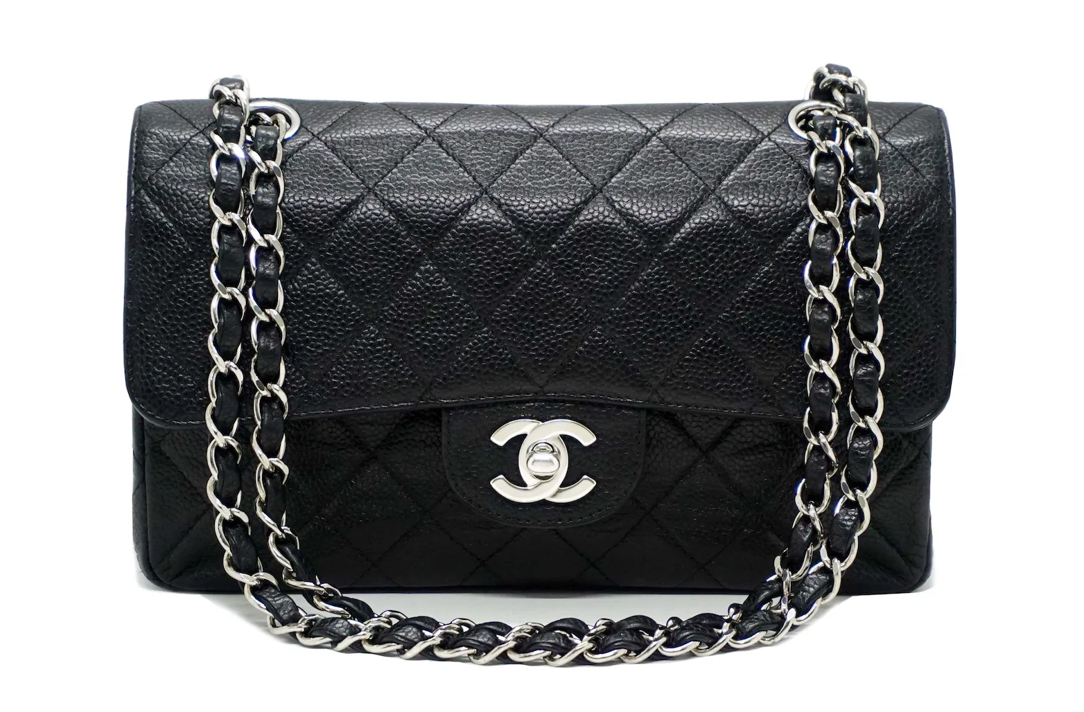 Chanel Rare Black Caviar Small Classic Double Flap