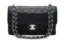 Chanel Rare Black Caviar Small Classic Double Flap