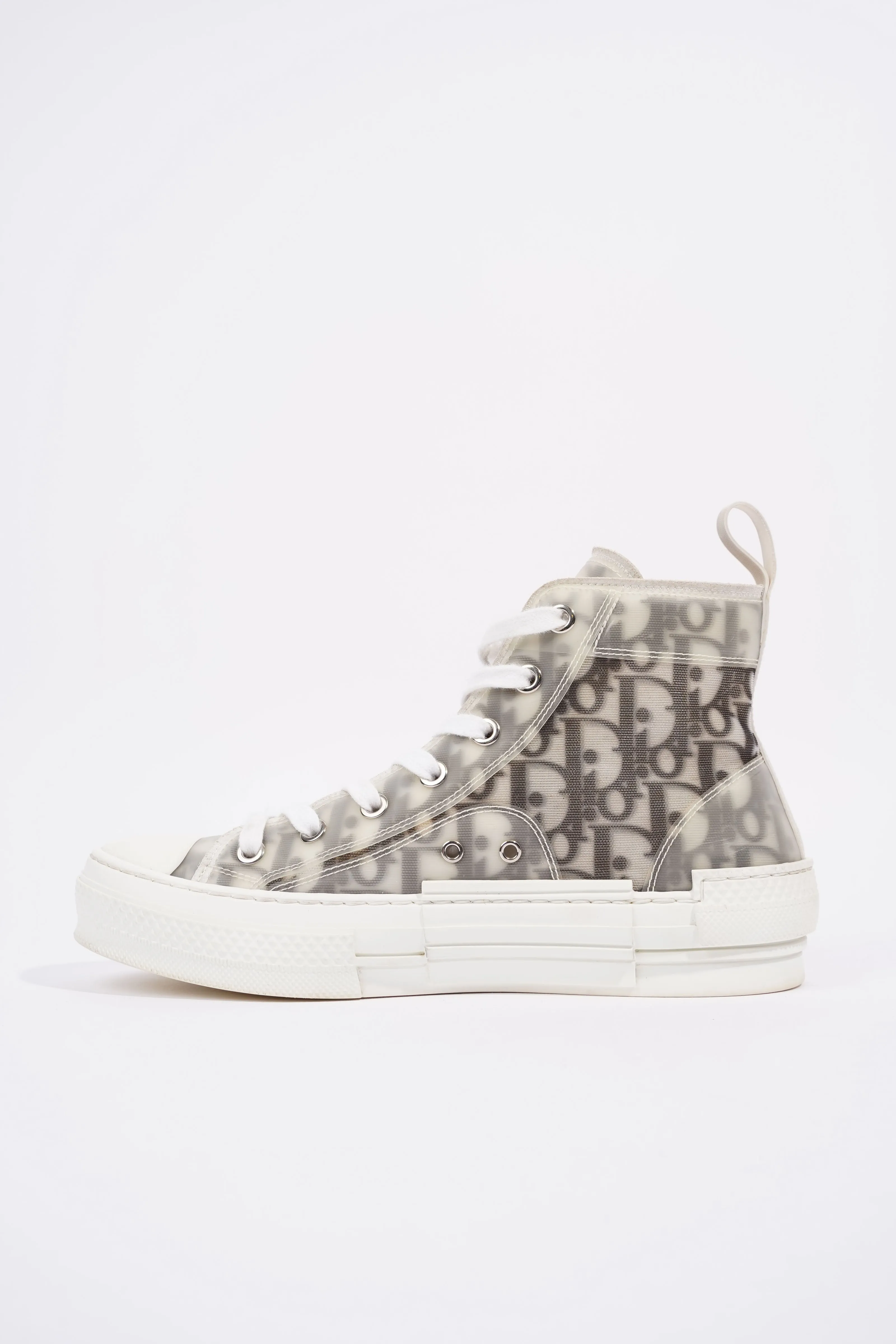 Christian Dior B23 Hightops White / Black Oblique Rubber EU 37 UK 4
