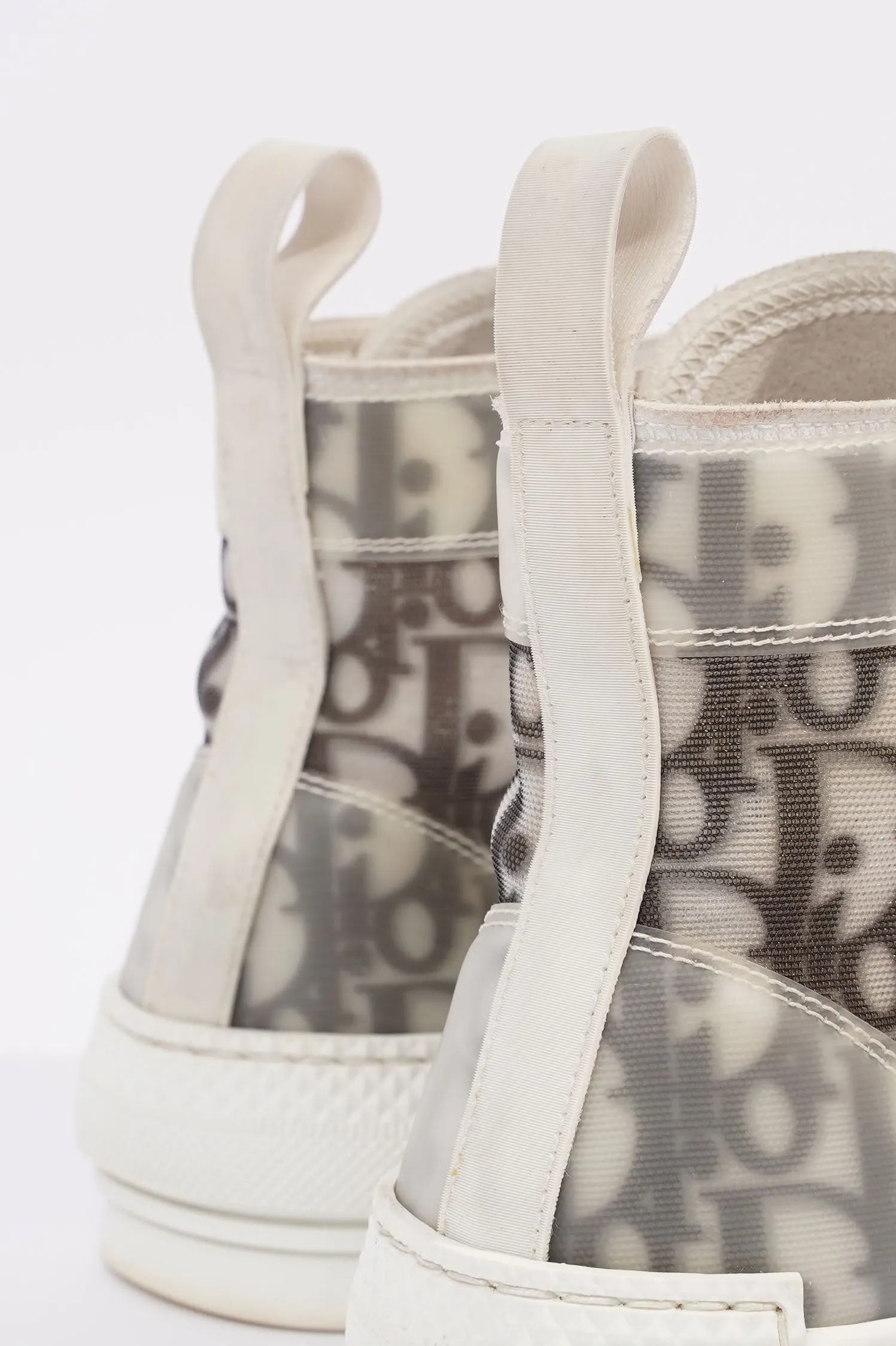 Christian Dior B23 Hightops White / Black Oblique Rubber EU 37 UK 4