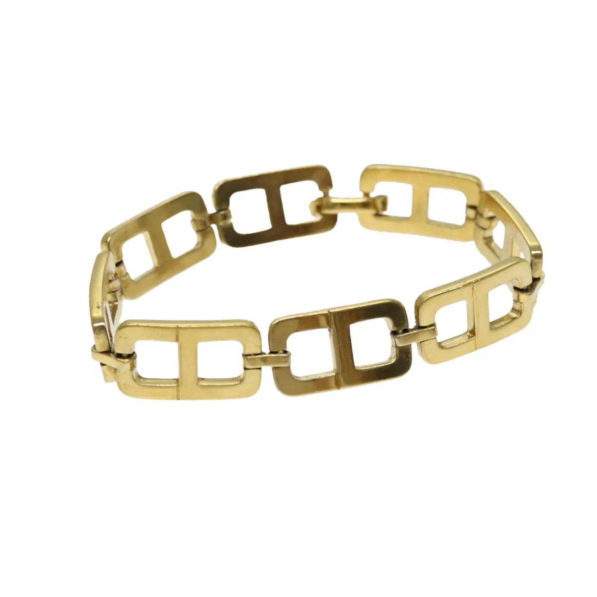 CHRISTIAN DIOR Bracelet metal Gold Auth yk12330