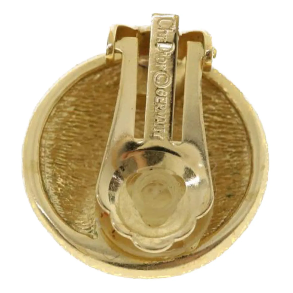 CHRISTIAN DIOR Earring metal Gold Auth am3562