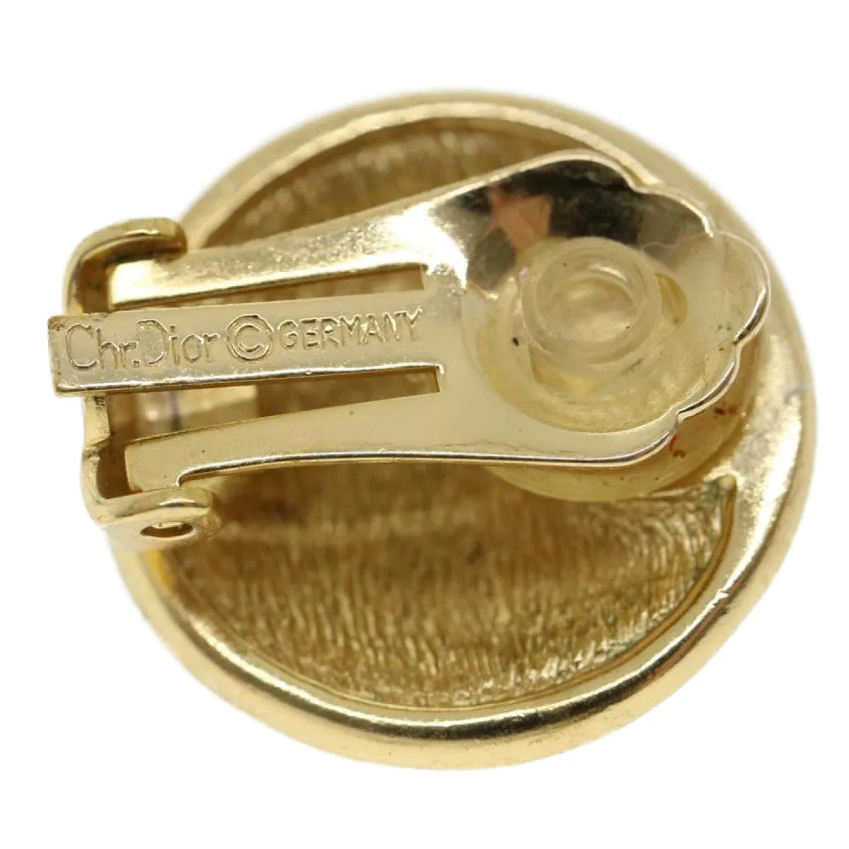 CHRISTIAN DIOR Earring metal Gold Auth am3562