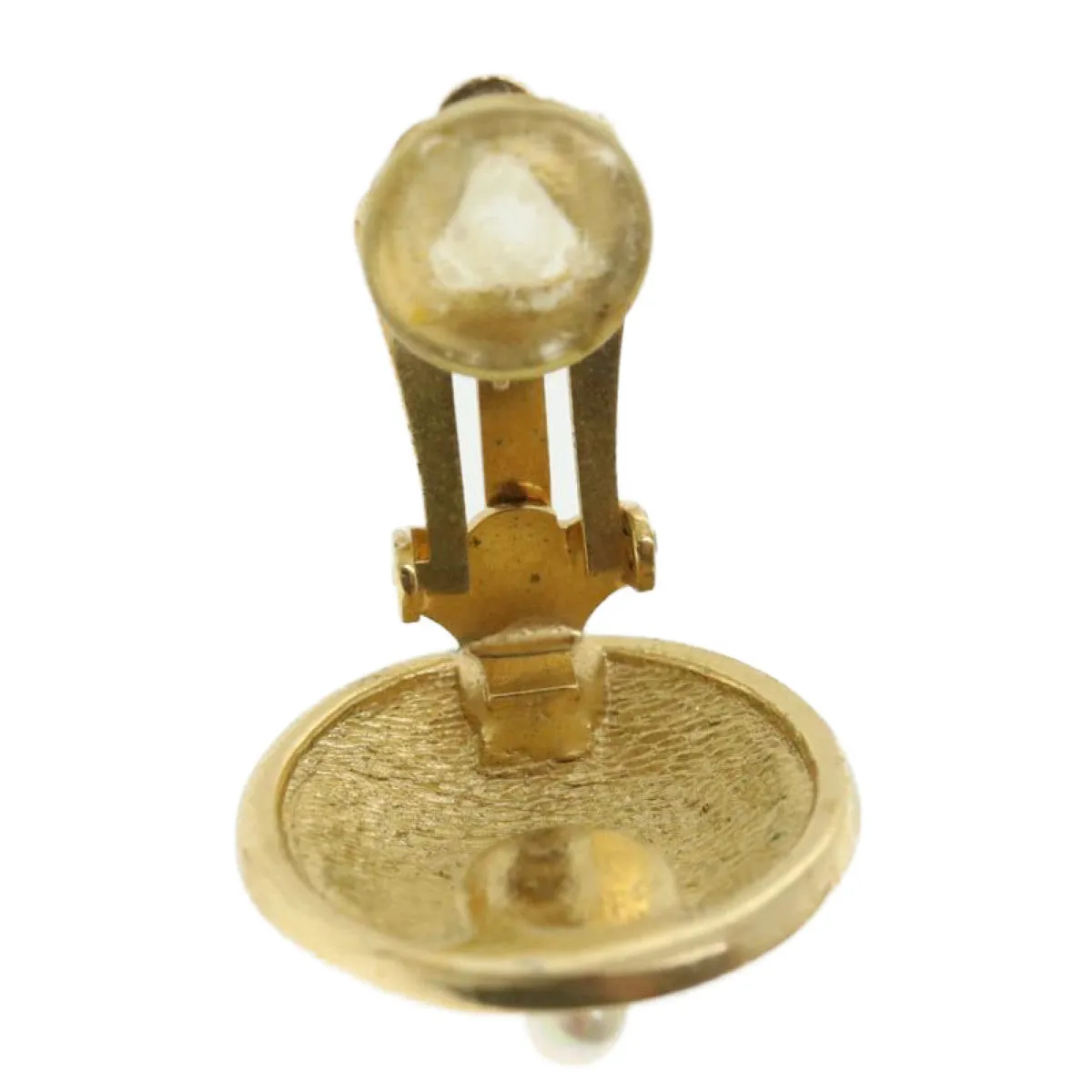 CHRISTIAN DIOR Earring metal Gold Auth am3562
