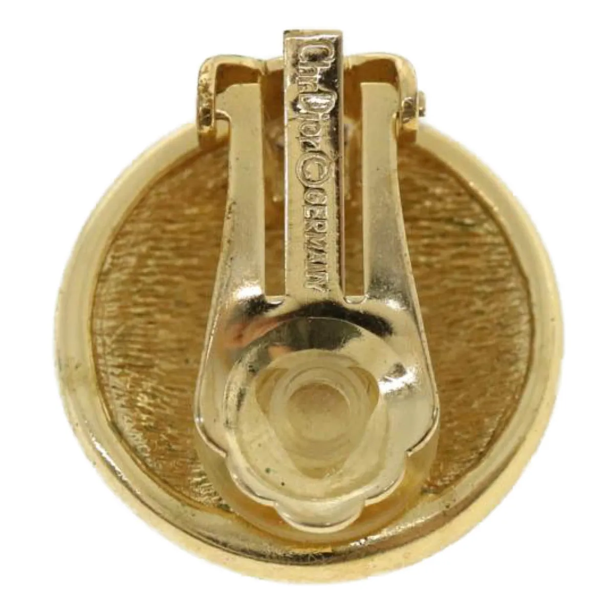 CHRISTIAN DIOR Earring metal Gold Auth am3562