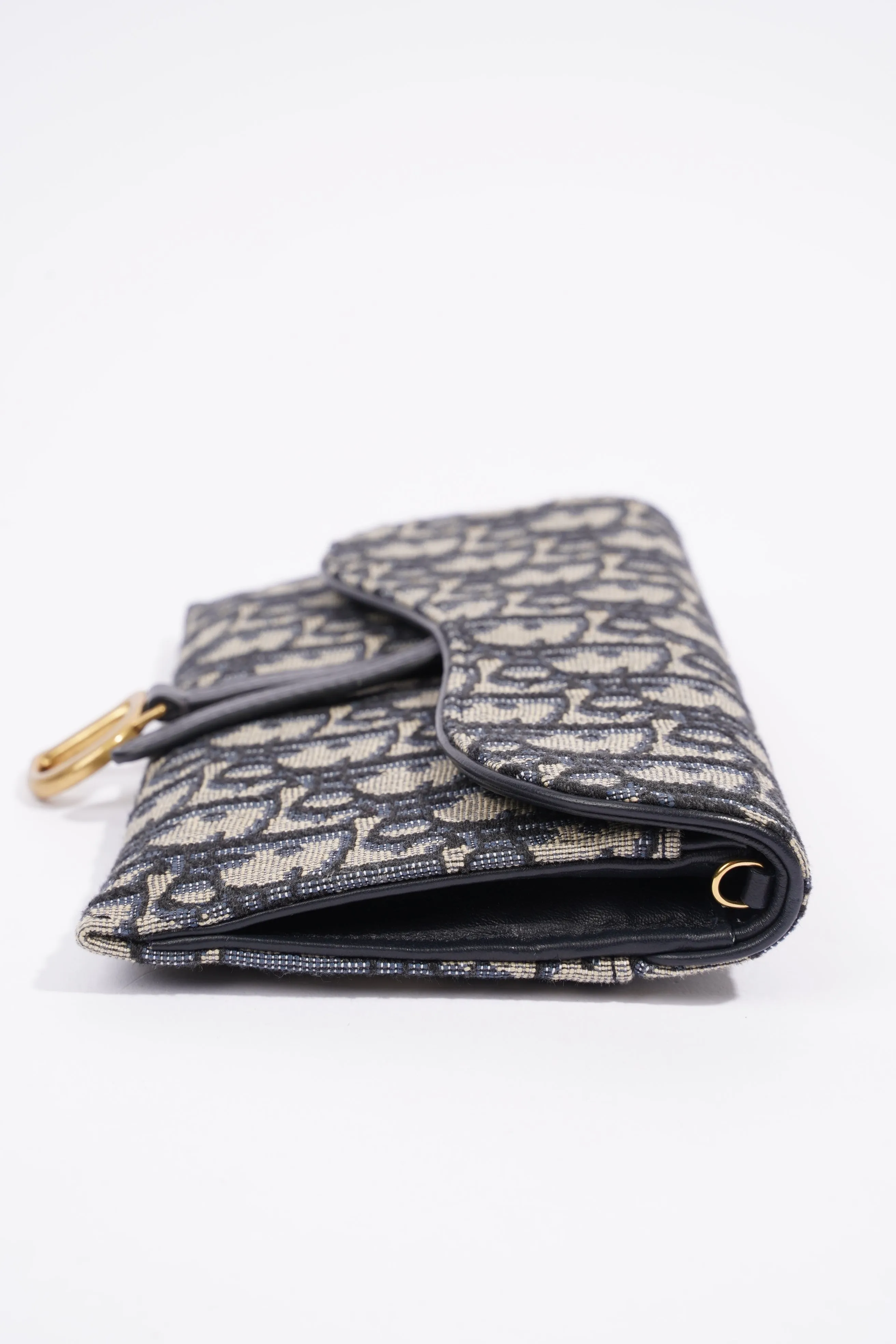 Christian Dior Saddle Wallet On Chain Oblique Canvas