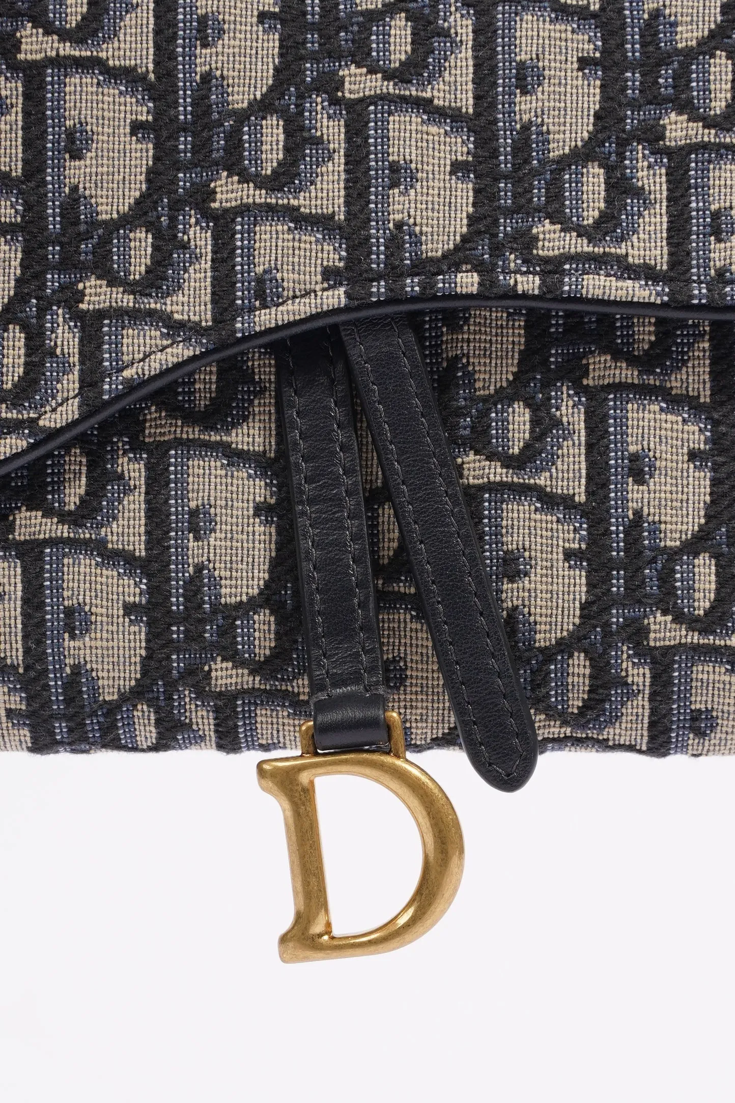 Christian Dior Saddle Wallet On Chain Oblique Canvas