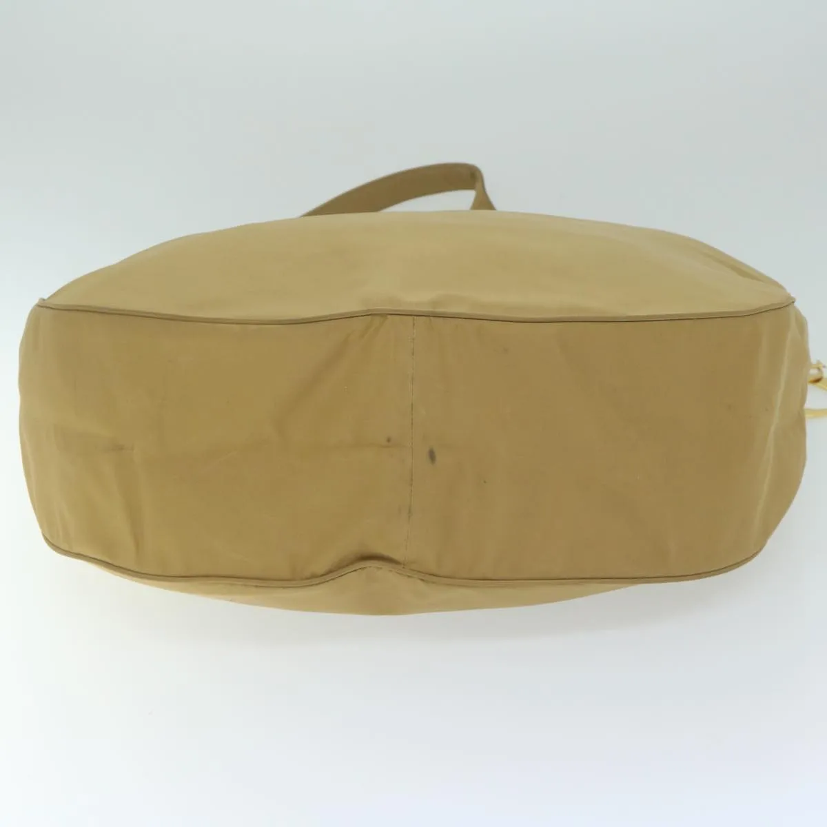 CHRISTIAN DIOR Shoulder Bag Nylon Beige Auth bs10499