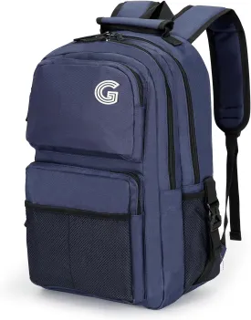 College Laptop Backpack, 17 inch Carry on Backpack Flight Approved. Large Capacity Design Can Accommodate ipad, Travel Clothes and Daily Books. 8 Pockets, Items Placed Randomly. Blue