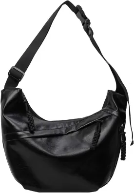 Crescent Crossbody for Women, Fashion Leopard Shoulder Nylon Luna Dumpling Moon Hobo Bag