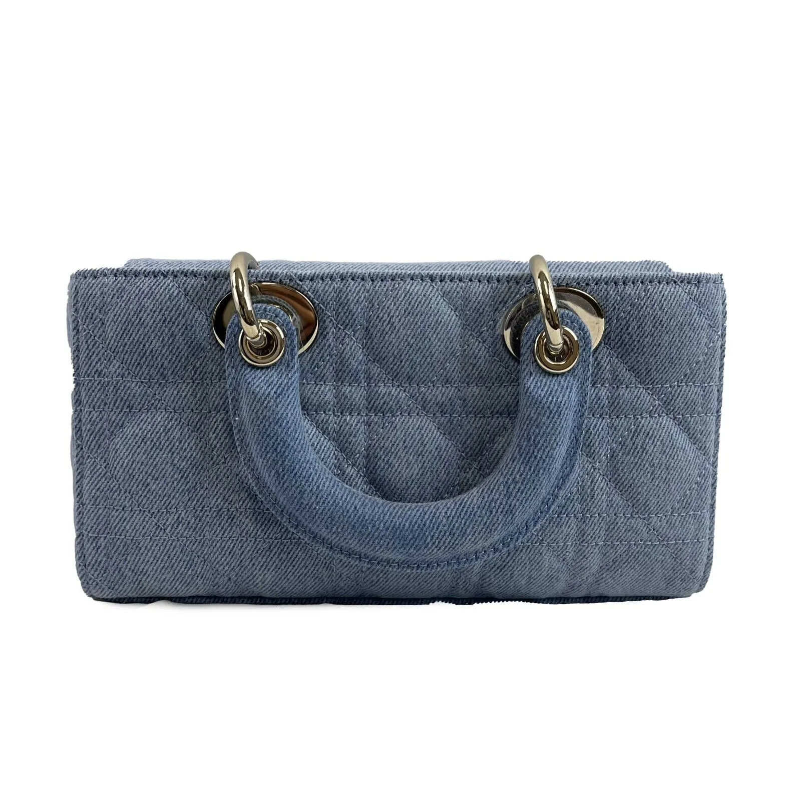 DIOR NEW Macrocannage Lady D-Joy Quilt Denim Blue Light Blue Crossbody