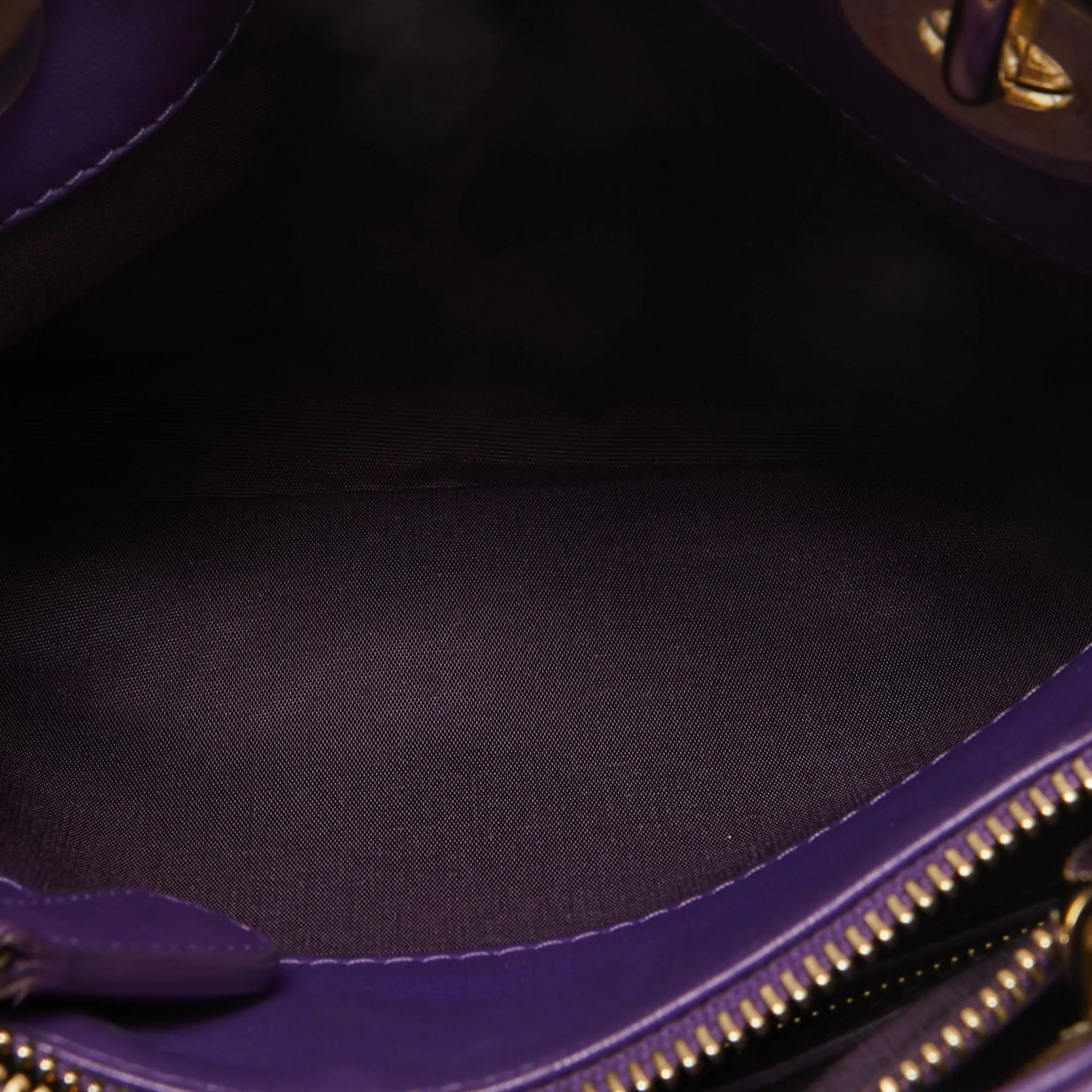 DIOR Purple Leather Granville Polochon Bag