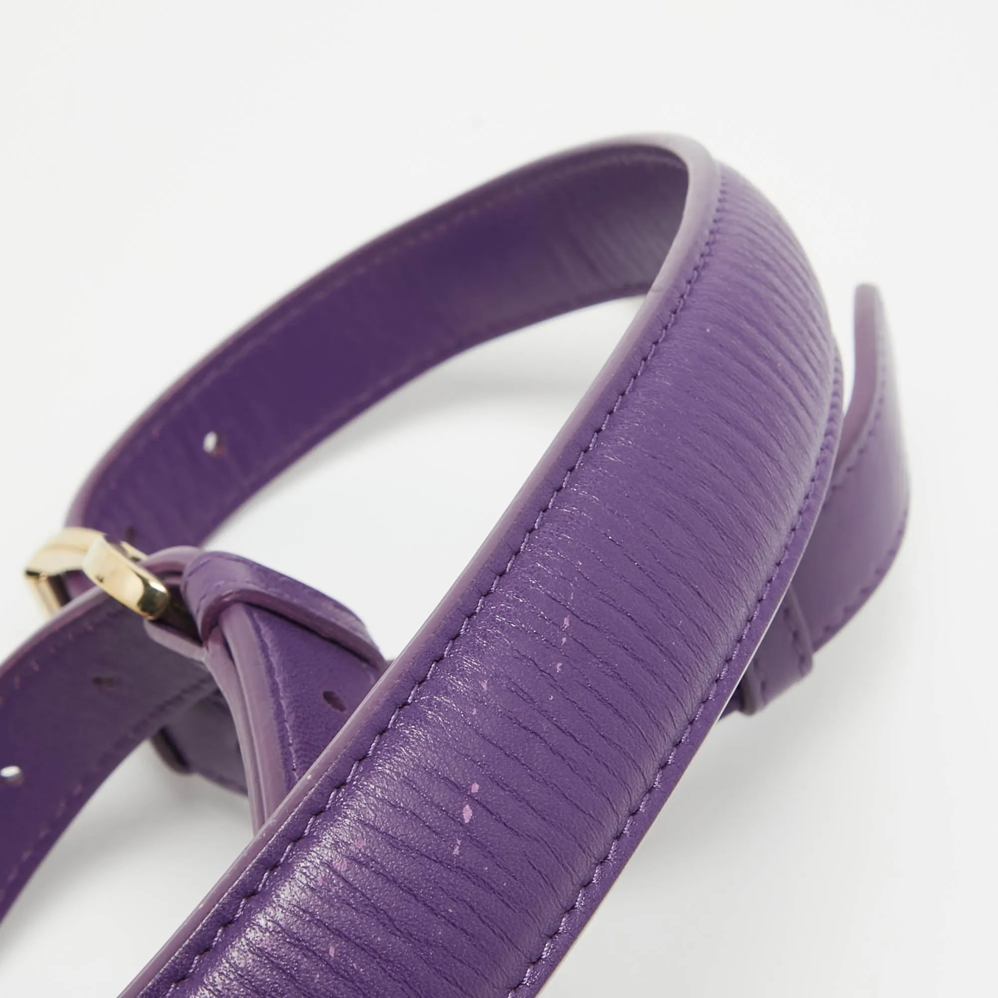 DIOR Purple Leather Granville Polochon Bag