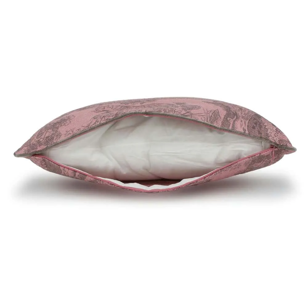 Dior Rectangular Toile de Jouy Cushion Pink/Gray HYP02POM3U Polyester 70% Cotton 25% Polyethylene 5%