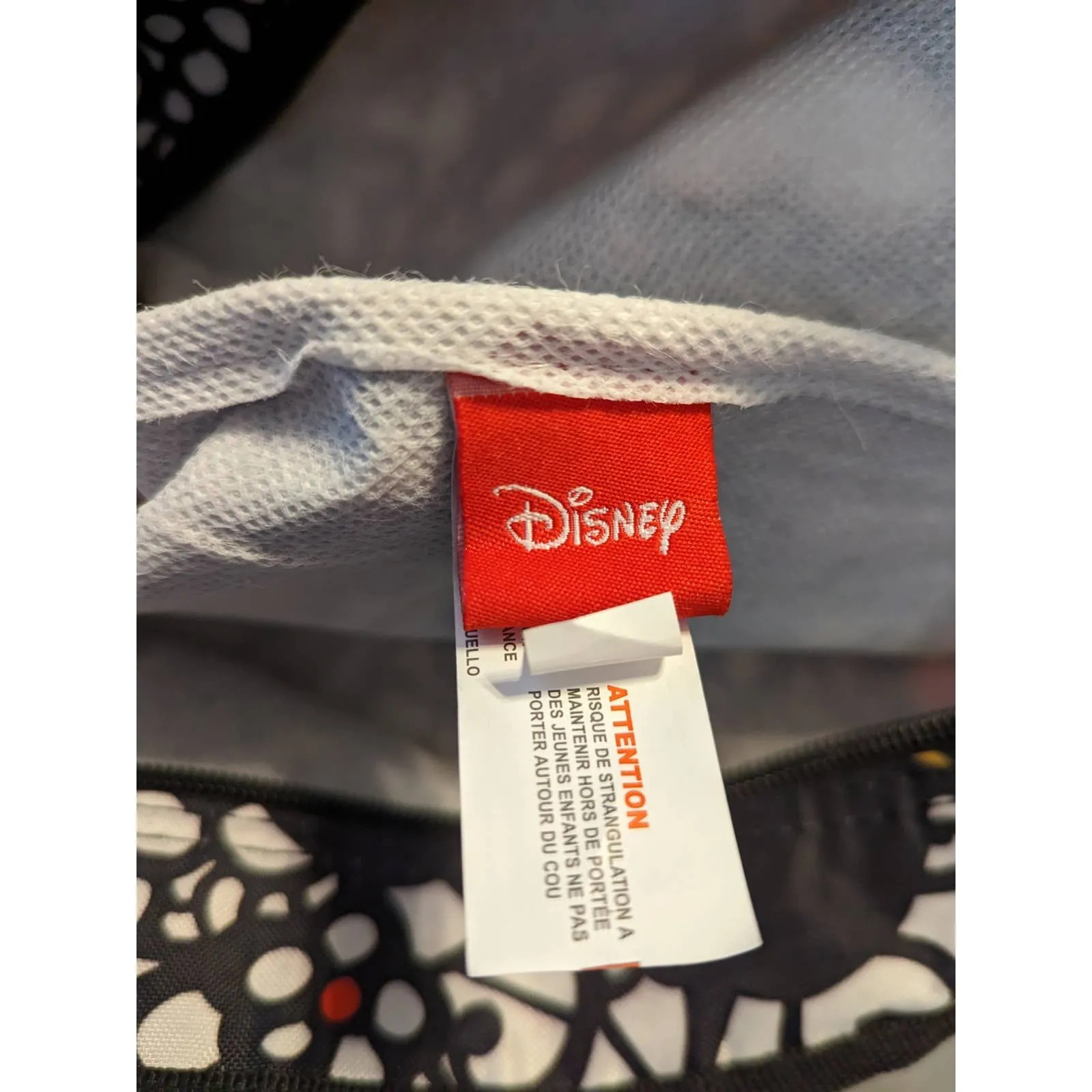 DISNEY Mickey Minnie Mouse Large Zip Top Tote with Mesh Side Pockets