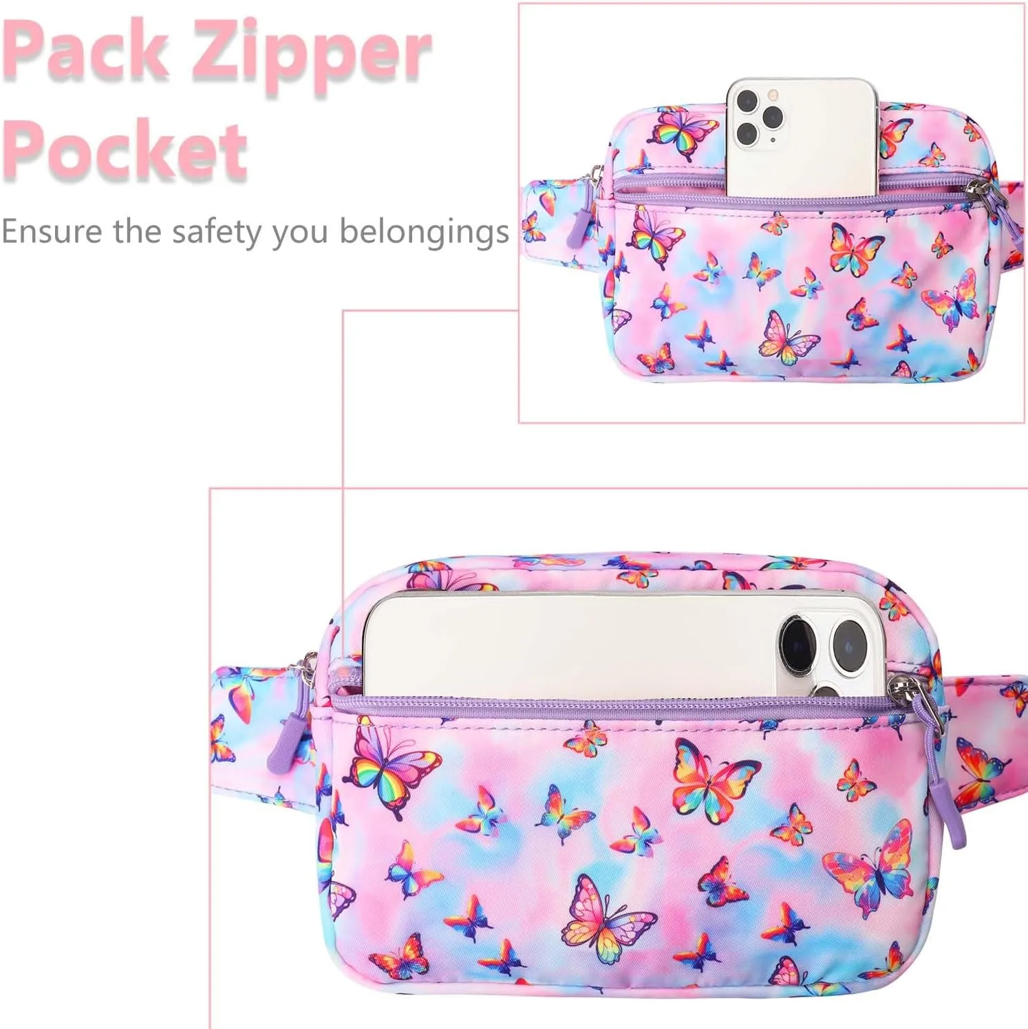 Fanny Packs for Women - Belt Bag for Girls Gifts Crossbody Bag Waist Bag Purse for Girls with Adjustable Waistband Smallest Waist Gets 27-28 inches
