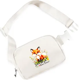 Fox Mini Belt Bag for Teens Girls Kids for Workout Running Traveling Hiking, Fox Lovers Gift Items Things Decor Merch, Fanny Pack, Waist Packs, Crossbody Bags with Adjustable Strap!