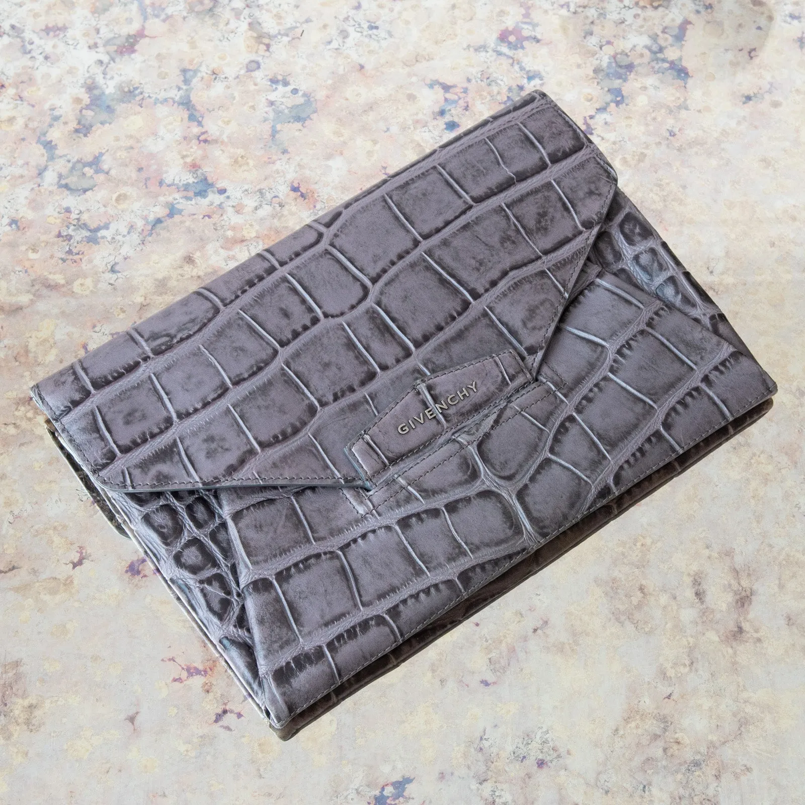 Givenchy Antigona  Leather Envelope Clutch Bag