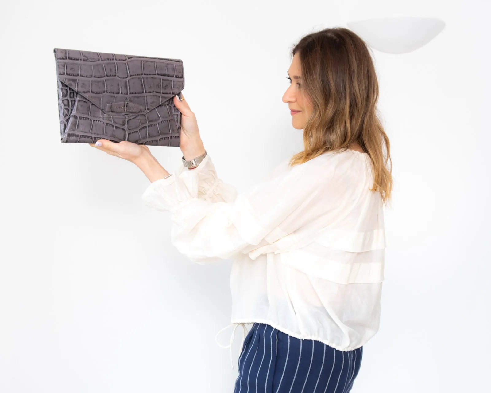 Givenchy Antigona  Leather Envelope Clutch Bag