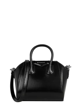 Givenchy Black Shiny Lord Calfskin Leather Micro Antigona Bag