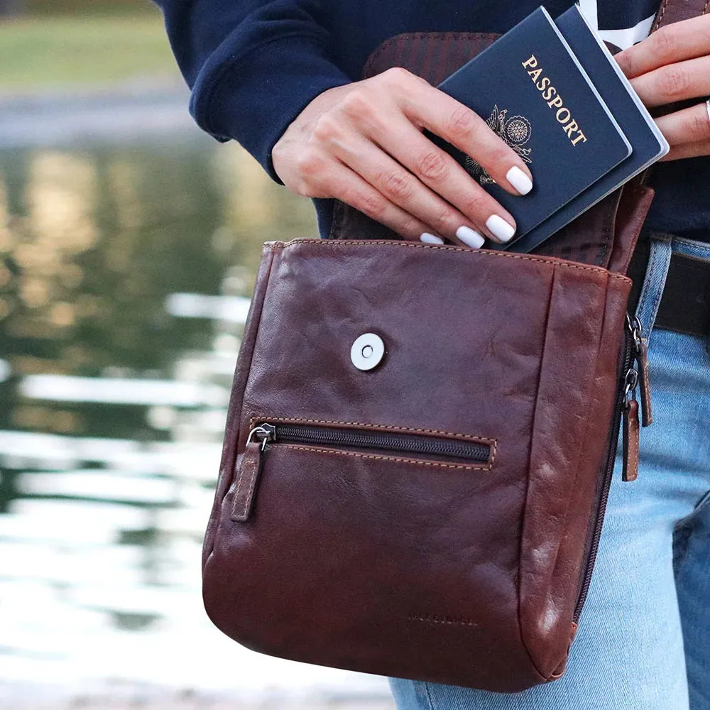 Jack Georges Voyager Collection Slim Crossbody Bag