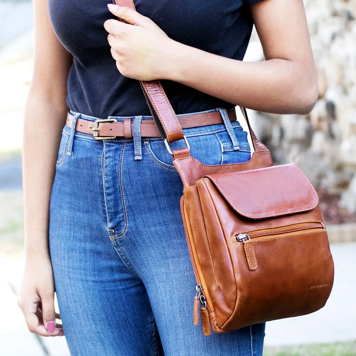 Jack Georges Voyager Collection Slim Crossbody Bag