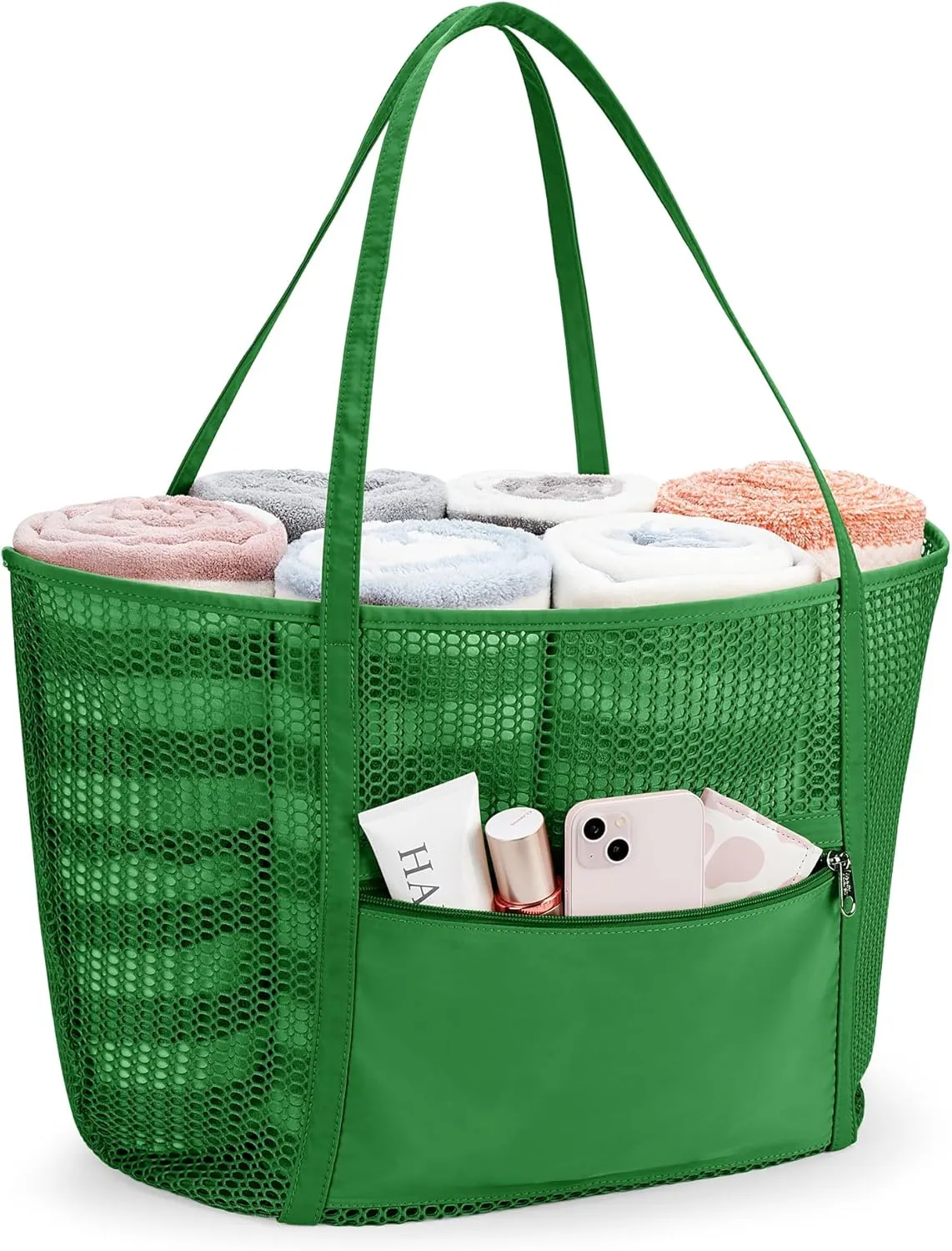 KALIDI FANCY FOREST Beach Mesh Tote Bag, Womens Shoulder handbag MAX 27L Grocery Bag