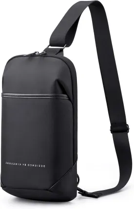 Kingsons Small Crossbody Bag Sling Bag for Men Women Waterproof Chest Pack with Anti Theft Pocket, Casual Daily Daypack Shoulder Bag for Running Travel Cycling Hiking