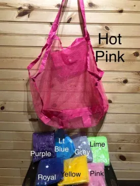 Large Mesh Beach Tote - Lite Blue