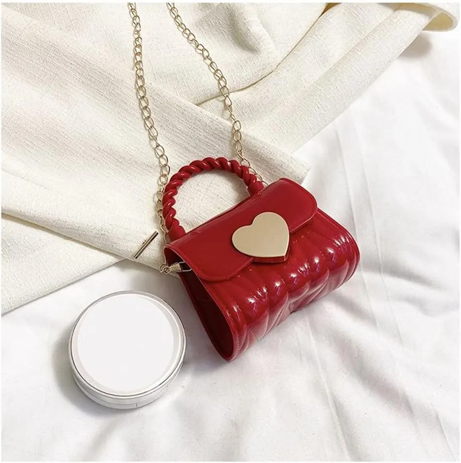 Little Girl Mini PVC Shoulder Bag, Jelly Bag Ladies Handbag Toddlers Girls' Kids Purse Crossbody Purse for Kids