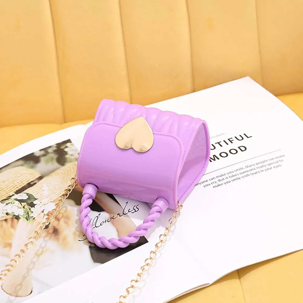 Little Girl Mini PVC Shoulder Bag, Jelly Bag Ladies Handbag Toddlers Girls' Kids Purse Crossbody Purse for Kids