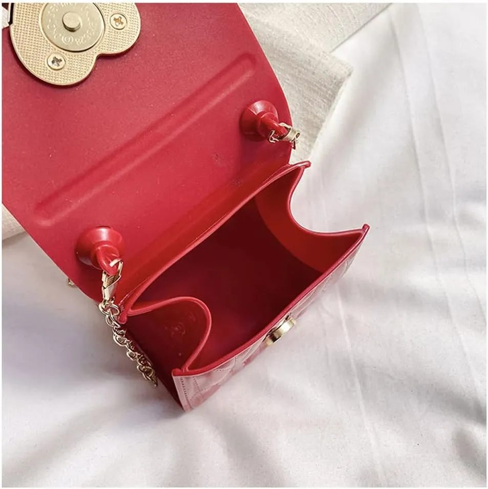 Little Girl Mini PVC Shoulder Bag, Jelly Bag Ladies Handbag Toddlers Girls' Kids Purse Crossbody Purse for Kids