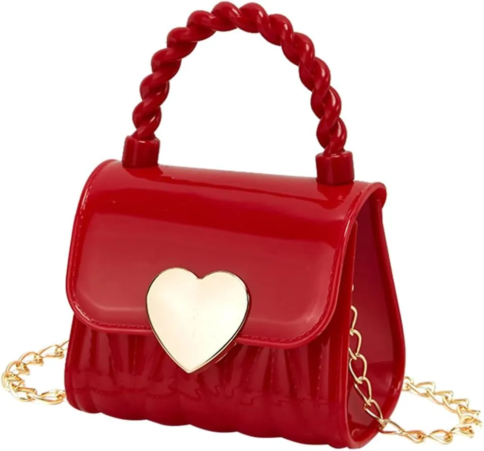 Little Girl Mini PVC Shoulder Bag, Jelly Bag Ladies Handbag Toddlers Girls' Kids Purse Crossbody Purse for Kids