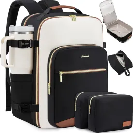 LOVEVOOK Large Travel Backpack for Women & Men, 40L Carry on Backpack for Airplanes, TSA Personal Item Travel Bag fits 17" Laptop, Waterproof Travel Essentials Airline Approved with 3 Packing Cubes