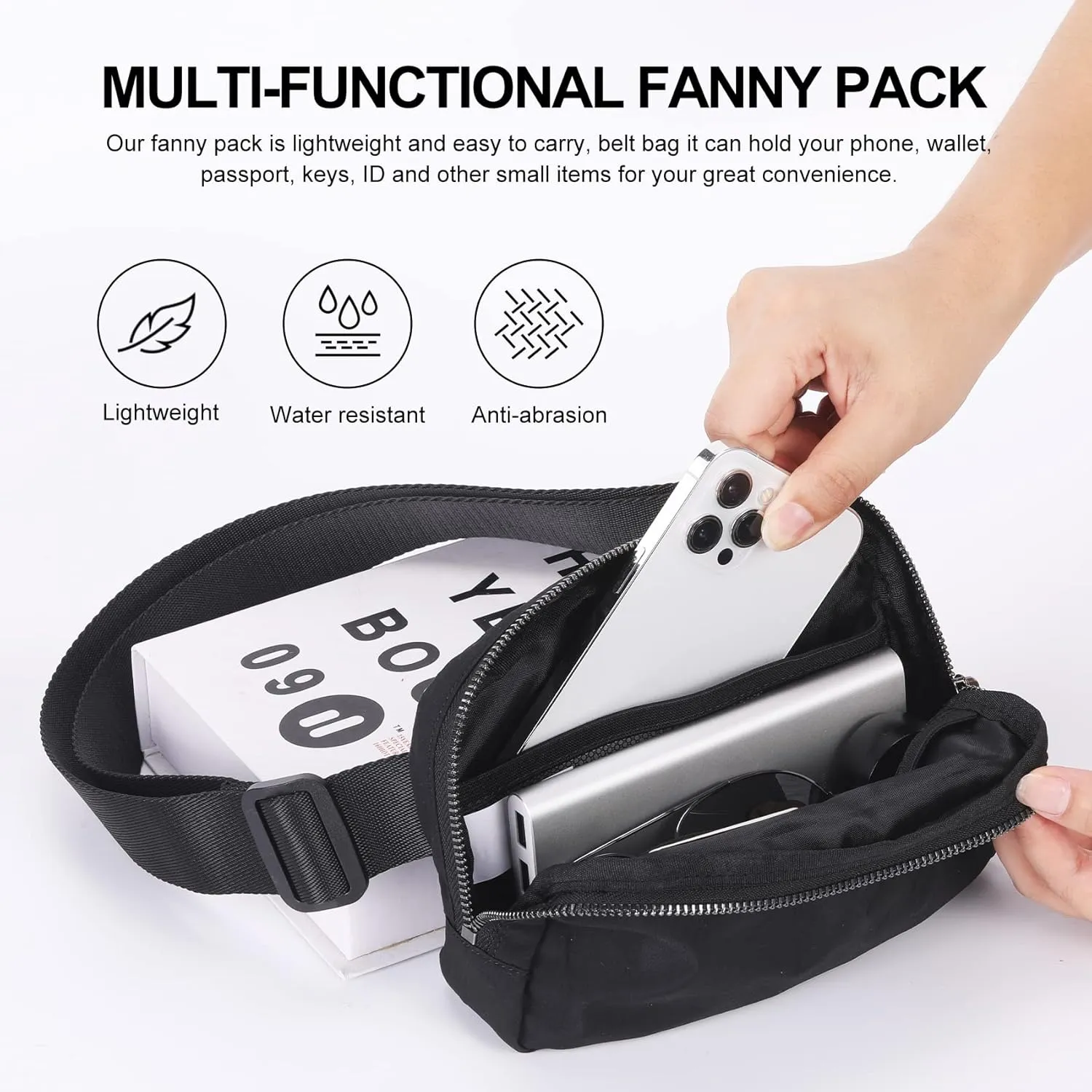 Mini Belt Bag Waist Small Pouch With Strap Fanny Pack Crossbody bag For Women Bum Bag For Workout Sports Traveling Walking Running Hiking Cycling Shopping Hiking,Nylon WaterproofClaret