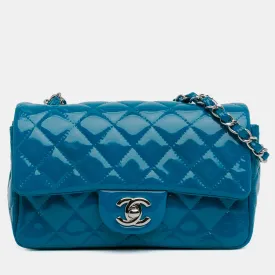 Mini Rectangular Classic Patent Single Flap Bag