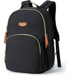 Missnine 3 Compartments Travel Women Backpack Water Resistant Casual Daypack with USB Charging Hold Work College Bookbag