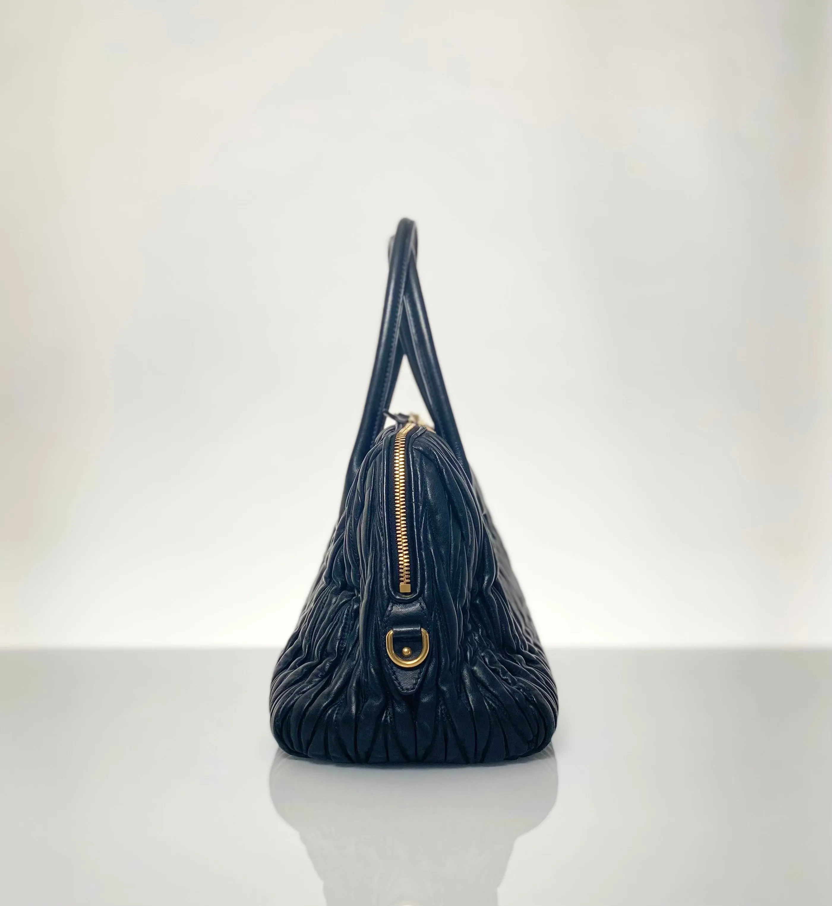 Miu Miu Preloved Quilted Lambskin Double Handle Bag